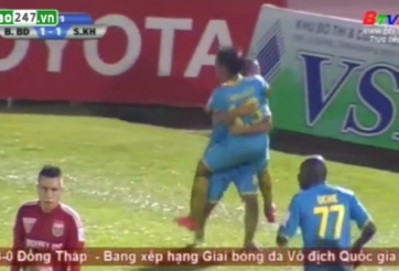 Video bàn thắng: Bình Dương 1-2 Khánh Hòa (V16 V-League 2015)