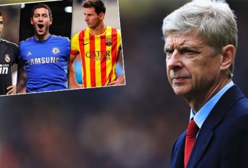 Wenger phản đối Mourinho: Hazard còn lâu mới bằng Ronaldo và Messi