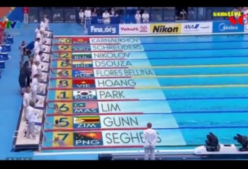 VIDEO: Hoàng Quý Phước về đích thứ 3 vòng loại bơi 100m tự do nam