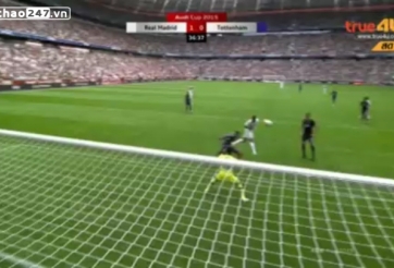 VIDEO: James Rodriguez đánh đầu mở tỉ số cho Real Madrid