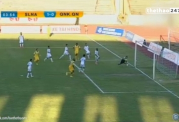 VIDEO: Bàn mở tỷ số ngay phút thứ 4 trận đấu của SLNA