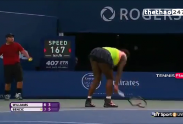 VIDEO: Serena đập nát vợt vì thua đối thủ 18 tuổi tại Roger Cup