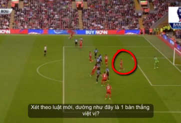 VIDEO: Tranh cãi, bàn thắng của Benteke đã ở vào thế việt vị theo luật mới?