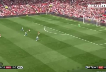VIDEO: Tình huống kịch tính đến thót tim trận MU - Newcastle