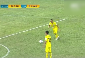 VIDEO: Pha sút phạt đẳng cấp của Quốc Phương vào lưới Cần Thơ