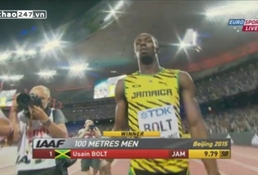 VIDEO: Usain Bolt vô địch nội dung 100m tại giải điền kinh thế giới