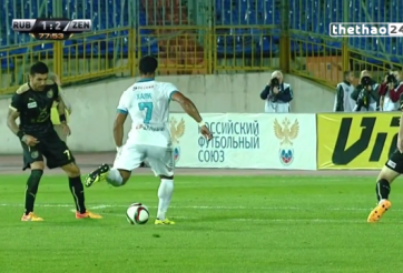 VIDEO: Siêu phẩm sút xa không cần đà của Hulk tại giải Ngoại hạng Nga