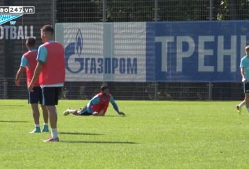 VIDEO: Màn ăn mừng thảm họa của Hulk và đồng đội trên sân tập