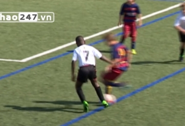 VIDEO: Tròn mắt với pha xử lý kỹ thuật của sao nhí Barca