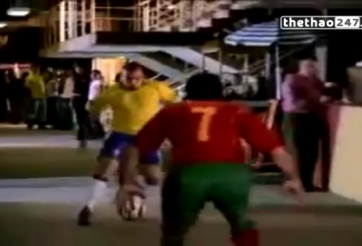 VIDEO: Màn so tài thú vị của các huyền thoại Brazil và Bồ Đào Nha