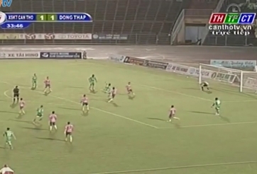 Video bàn thắng: Cần Thơ 1-1 Đồng Tháp (Vòng 25 - V.League 2015)