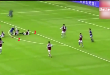 VIDEO: Cú lừa bóng kinh điển khiến 3 cầu thủ đối phương trượt ngã