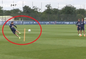 VIDEO: Pha volley ghi bàn đẹp mắt của Di Maria trên sân tập