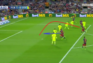 VIDEO: Pha kiến tạo tinh tế của Messi ở trận gặp Levante