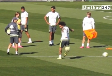 VIDEO: Marcelo trình diễn kỹ thuật lạ mắt trong buổi tập