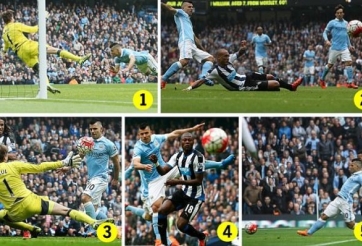 VIDEO: Aguero dễ dàng ghi 5 bàn thắng vào lưới Newcastle