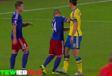 VIDEO: Ibrahimovic lại hành hung đối phương ở trận gặp Liechtenstein