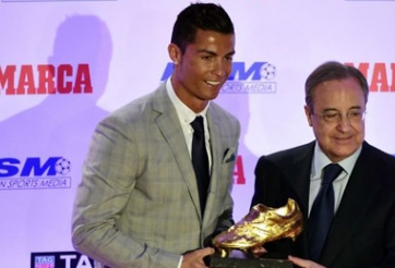 Ronaldo chính thức nhận Chiếc giày vàng châu Âu lần 4