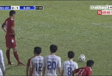 VIDEO: Cú sút pen kiểu panenka của Anh Đức vào lưới Sinh viên Hàn Quốc