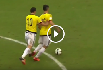 Hài hước: James Rodriguez đẩy ngã đồng đội giúp đội nhà được hưởng đá phạt