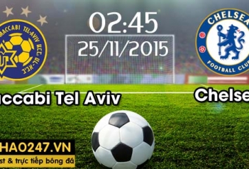 Nhận định, Dự đoán kết quả trận Maccabi Tel Aviv vs Chelsea 02h45 ngày 25/11/2015