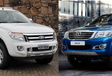 So sánh nhanh Toyota Hilux với ‘vua bán tải’ Ford Ranger