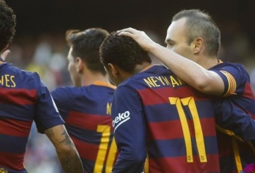 VIDEO: Dani Alves- Neymar phối hợp tuyệt đẹp mở tỷ số cho Barca