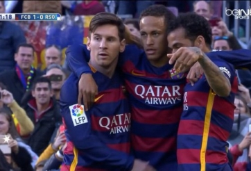 Video bàn thắng: Barcelona 4-0 Real Sociedad (Vòng 13 La Liga)