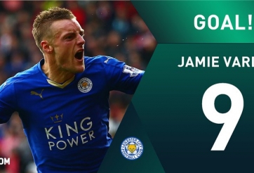 VIDEO: Bàn thắng giúp Jamie Vardy đi vào lịch sử Ngoại hạng Anh