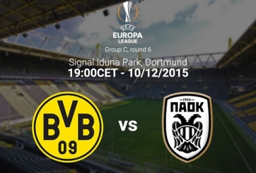 Link xem Dortmund vs PAOK, 1h00 ngày 11/12