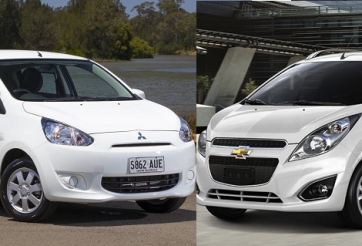 So sánh Chevrolet Spark và Mitsubishi Mirage: Xe giá rẻ tiết kiệm xăng