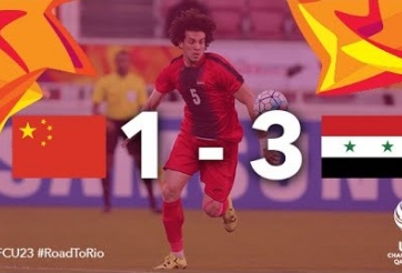 Video bàn thắng: Trung Quốc 1-3 Syria (VCK U23 châu Á 2016)