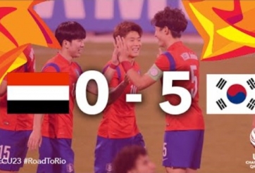 Video bàn thắng: Yemen 0-5 Hàn Quốc (VCK U23 châu Á 2016)