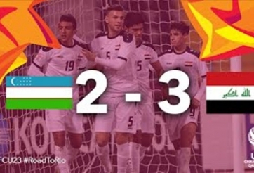 Video bàn thắng: Uzbekistan 2-3 Iraq (VCK U23 châu Á 2016)