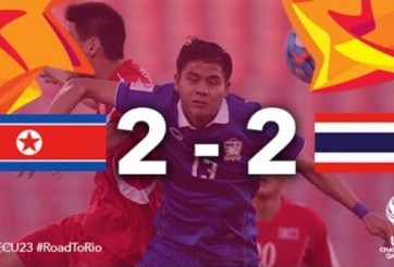 Video bàn thắng: Triều Tiên 2-2 Thái Lan (VCK U23 châu Á 2016)