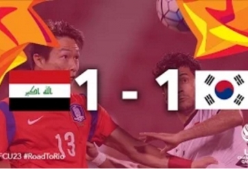 Video bàn thắng: Iraq 1-1 Hàn Quốc (VCK U23 châu Á 2016)