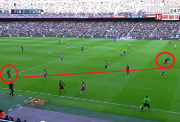 VIDEO: 2 pha phối hợp ghi bàn trùng hợp đến khó tin của cặp đôi Alves - Suarez