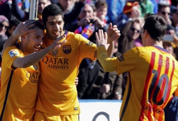 Video bàn thắng: Levante 0-2 Barcelona (Vòng 23 La Liga)