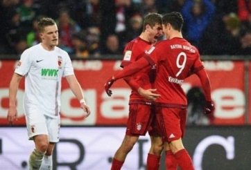 Video bàn thắng: Augsburg 1-3 Bayern Munich (Vòng 21 Bundesliga)