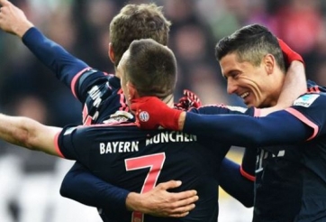 Video bàn thắng: Wolfsburg 0-2 Bayern Munich (Vòng 23 - Bundesliga)