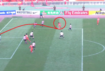 VIDEO: Cú vẩy má ngoài tuyệt đỉnh của sao Trung Quốc ở cúp C1 châu Á