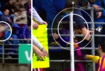VIDEO: Hành động đẹp của Suarez sau khi lỡ sút trúng mặt fan nhí