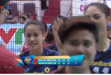 Video bóng chuyền: Ngân hàng Công Thương 3-1 CLB 4.25 Triều Tiên