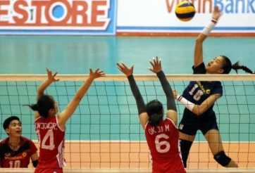 Video bóng chuyền: Màn trình diễn ấn tượng của Đinh Thị Thúy trước Triều Tiên