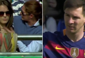 VIDEO: Fan nữ xinh đẹp choáng váng vì bị Messi sút gẫy tay