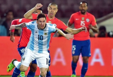 Video bàn thắng: Chile 1-2 Argentina (Vòng loại World Cup 2018)