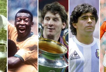 Messi lọt vào ĐH vĩ đại nhất thế giới cùng Pele và Maradona