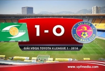 Video bàn thắng: SLNA 1-0 Sài Gòn FC (Vòng 5 V-League 2016)