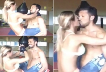 VIDEO: Bài tập gym 'đáng ghen tị' của trung vệ Garay và vợ