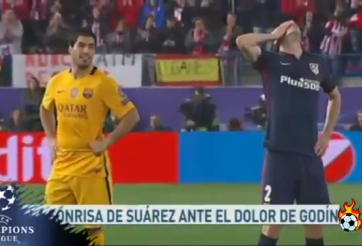 VIDEO: Cách hành xử của Suarez sau pha chơi xấu với Godin